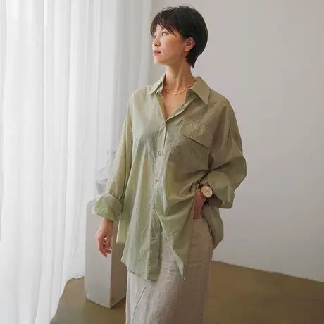 基础款宽松衬衫上衣女2023秋季新款长袖衬衣洋气高级感超好看上衣图片