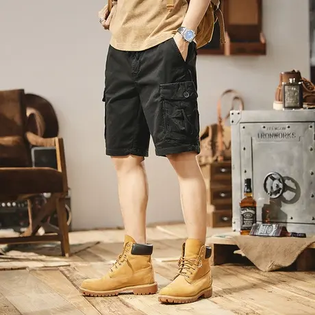 Modi Nick/摩帝尼克夏季短裤休闲工装裤中裤薄款宽松直筒五分裤商品大图