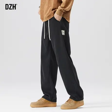 男士美式大码牛仔裤男款潮牌阔腿秋季裤子工装长裤男2023新款男裤商品大图