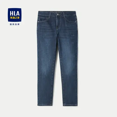 HLA/海澜之家云朵系列微弹牛仔裤24春夏新时尚猫须直筒休闲裤子男图片