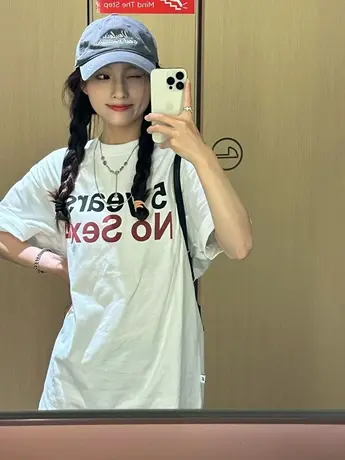 美式复古正肩纯棉短袖t恤女夏季大码慵懒风半袖设计感小众上衣服图片