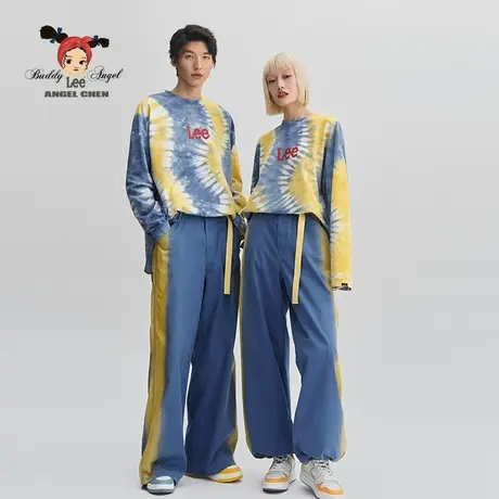 【Angel Chen联名】Lee商场同款24早春新品宽松蓝男女同款休闲裤图片