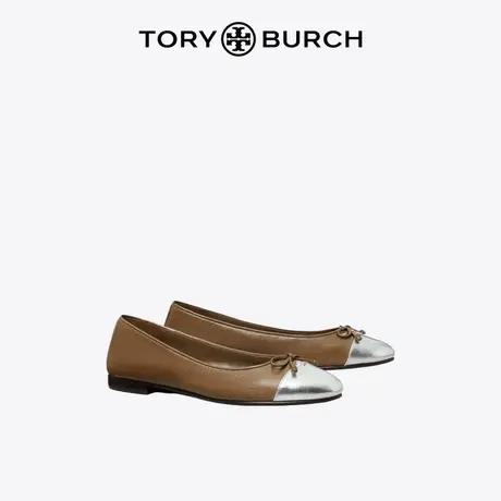 【12期免息】TORY BURCH 汤丽柏琦 拼色蝴蝶结芭蕾舞鞋单鞋159350图片