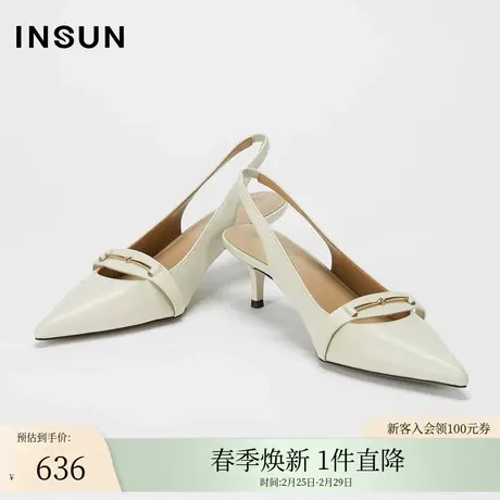 INSUN恩裳春季高跟鞋尖头细跟鞋商品大图