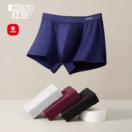 红豆男士内裤男生纯棉透气平角裤短裤全棉四角裤抗菌官方旗舰店商品大图