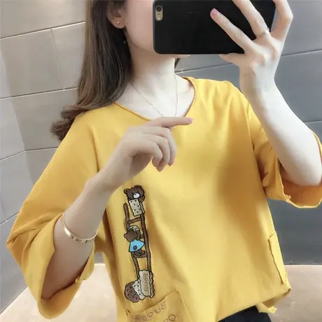夏装2023年新款女装短袖t恤女夏打底衫内搭上衣春装体恤夏季ins潮图片