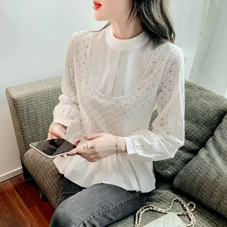 早秋长袖t恤女装春秋装衬衫2023年新款潮漂亮洋气打底小衫上衣服商品大图