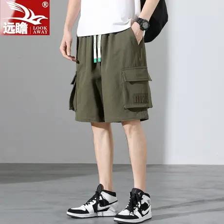 工装短裤男款夏季薄款潮牌宽松外穿休闲中裤纯棉夏天男士五分裤子商品大图