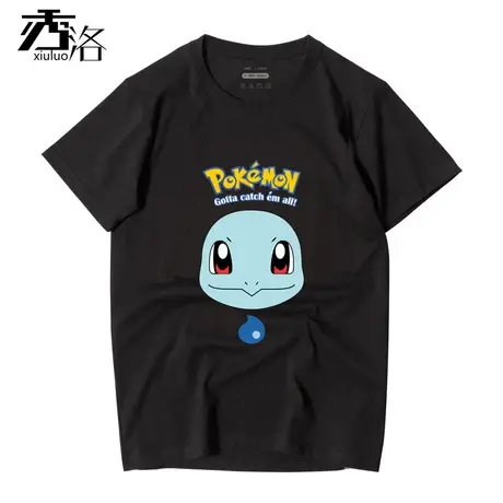 秀洛动漫周边杰尼龟t恤波克比短袖男女情侣卡通二次元潮流半袖ins商品大图