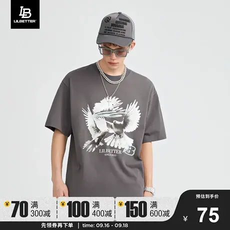 lilbetter短袖t恤印花街头上衣夏季休闲新款男装国潮内搭美式半袖图片