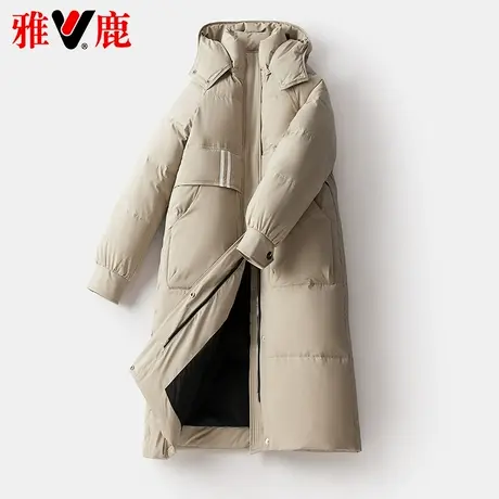 雅鹿羽绒服女中长款2022冬季新款休闲宽松时尚保暖加厚外套高端潮商品大图