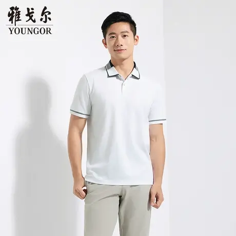 【商场同款】雅戈尔男士短袖T恤夏季新款官方商务休闲短袖POLO衫商品大图