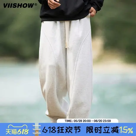 VIISHOW工装裤子男2024年春季阔腿直筒裤潮牌宽松百搭男休闲长裤商品大图