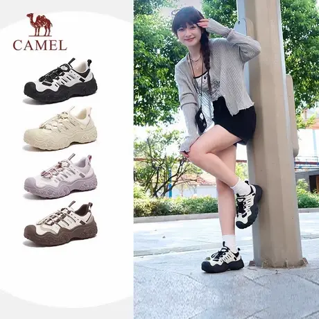 骆驼2025夏季新款登山鞋情侣款丑萌鞋老爹鞋女商品大图