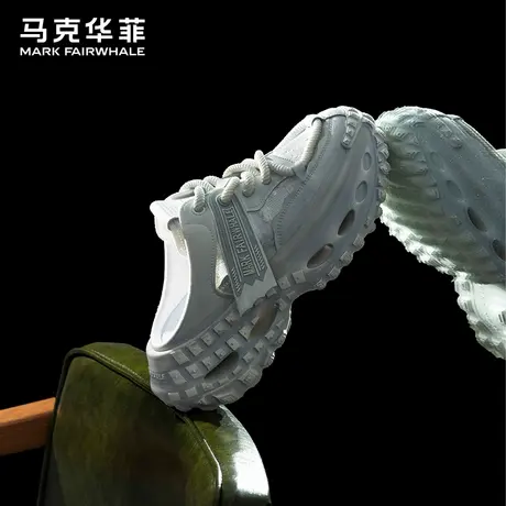 马克华菲正品半拖鞋男户外穿包头一脚蹬情侣增高踩屎感高端凉拖鞋商品大图