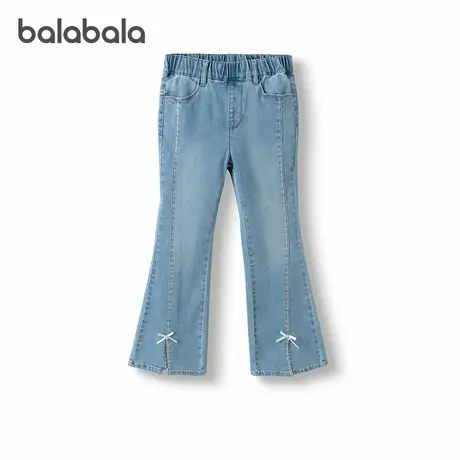 【商场同款】巴拉巴拉儿童牛仔裤女童开叉喇叭裤2025春季新款长裤图片