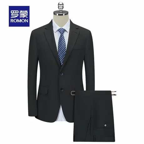 罗蒙男士商务休闲西服套装2025秋季新款修身正装职业工装百搭西装图片