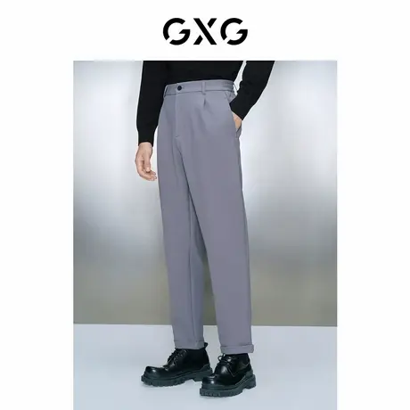 GXG男装 多色加厚宽松锥形休闲通勤西裤长裤休闲裤23年冬季（1）商品大图