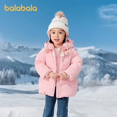 巴拉巴拉balaOne儿童羽绒服女童连帽童装2025年冬季新款厚款保暖图片