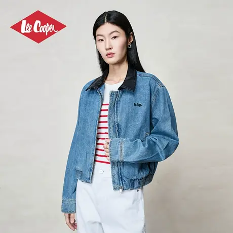 Lee Cooper/李库珀 2025年秋季新款翻领时尚产品复古女士牛仔外套商品大图
