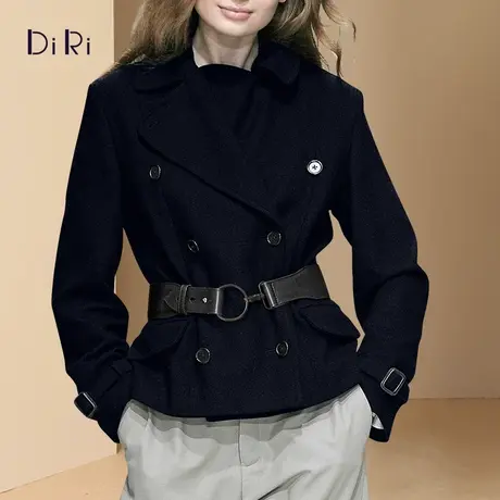 迪菲丽格秋冬2020年新款女时尚气质短款毛呢外套女小个子呢子大衣图片
