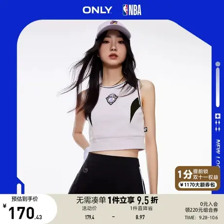 ONLY奥莱2023夏季新款NBA联名款潮酷炸街圆领短款无袖T恤女商品大图