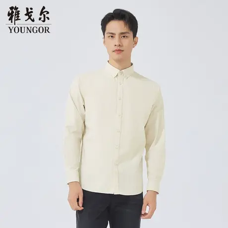 雅戈尔奥莱 商场同款男士长袖衬衫秋季新款官方商务休闲男衬商品大图