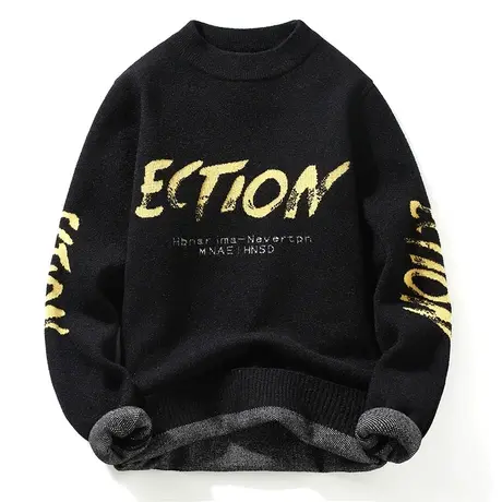 冬季毛衣男士针织衫线衣打底衫韩版修身半高领休闲加厚保暖上衣服商品大图