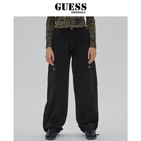GUESS Originals 女士宽松时尚阔腿工装裤-W4RB57WFNP0商品大图