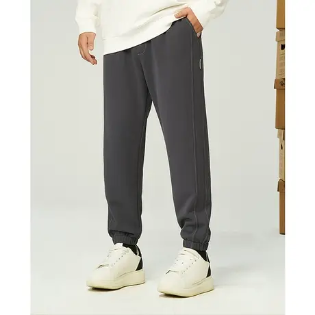 黑劲潮牌大码男装运动休闲束脚裤秋季新款肥佬加肥加大宽松长裤商品大图