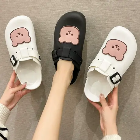 包头半拖鞋女夏外穿2023新款时尚网红懒人洞洞鞋小众法式超火凉拖商品大图