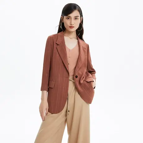LANCY/俪雅商场同款女士小西装外套职业西服女2022奥莱小众高级感图片
