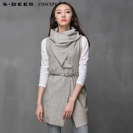 S·DEER＼CONCEPT【上新】圣迪奥专柜正品优雅羊毛马夹4381625商品大图