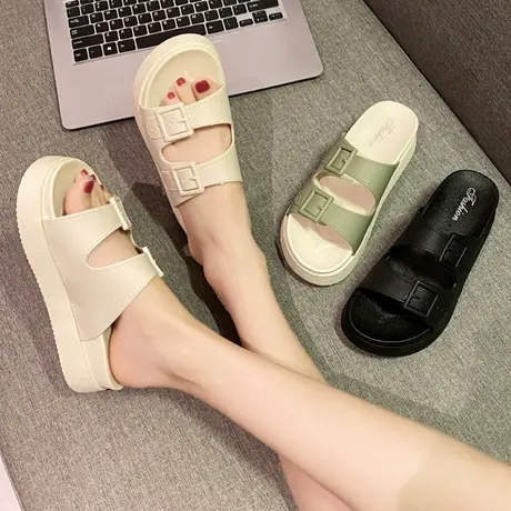 凉拖鞋女夏外穿厚底踩屎感室内居家拖鞋浴室洗澡防滑ins潮女鞋商品大图