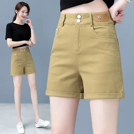 牛仔四分裤女夏薄款高腰休闲短裤百搭2023年新款卷边宽松阔腿热裤图片