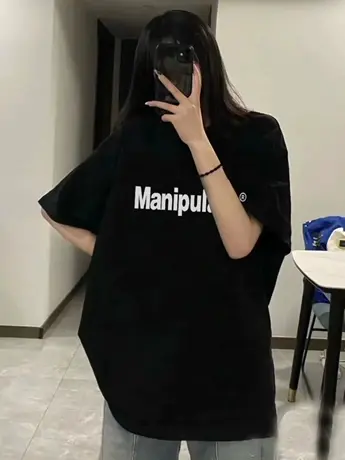 同色系情侣装夏季装网红ins超火潮牌t恤高级感2023新款潮流短袖半商品大图