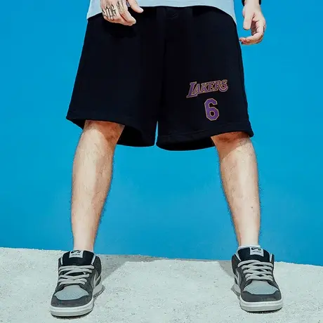 6号篮球男裤胖子纯棉加肥加大码宽松休闲潮牌运动五分裤短裤男生图片