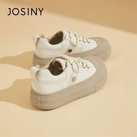 Josiny/卓诗尼厚底休闲鞋女款2024新款春季休闲学生通勤舒适板鞋商品大图