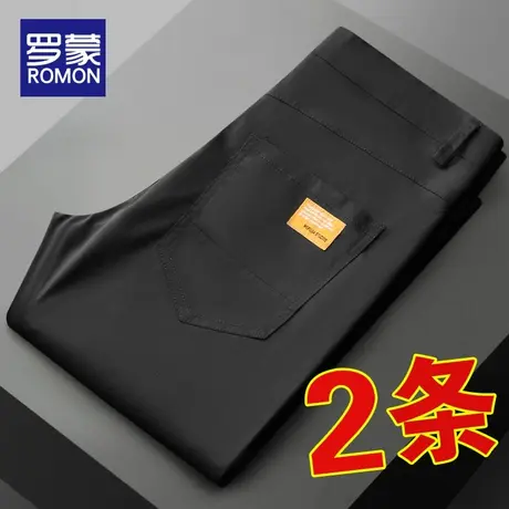罗蒙冰丝休闲裤男士夏季薄款裤子男2022新款长裤潮流宽松直筒男裤图片