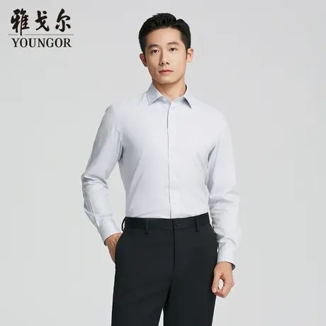 【商场同款】雅戈尔男士长袖衬衫春秋新款官方商务休闲免烫衬衫男图片