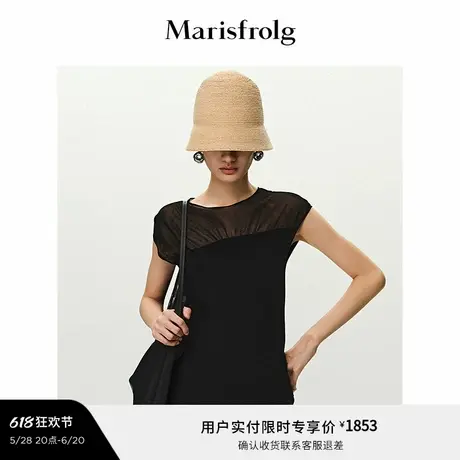 【轻密针织】Marisfrolg玛丝菲尔2025夏新款圆领半透肌理感针织衫图片