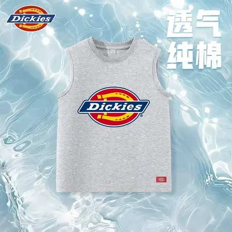 Dickies童装男童背心夏款儿童凉感透气坎肩男孩夏季运动无袖t恤A图片