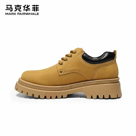 马克华菲男鞋2025新款美式增高马丁鞋工装鞋男款复古低帮休闲皮鞋商品大图