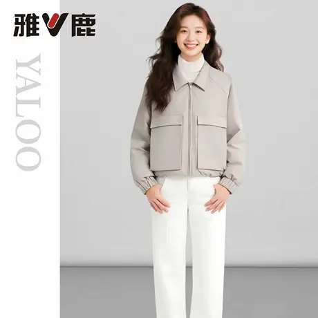 2026年时尚雅鹿正品短款显瘦羽绒服女款鸭绒超保暖黑色外套防寒衣图片