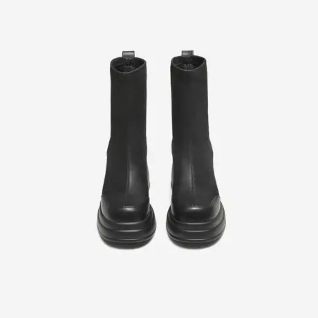 TATA他她靴子2025冬季新款弹力靴时尚百搭黑色显瘦短靴WEC04DZ5图片