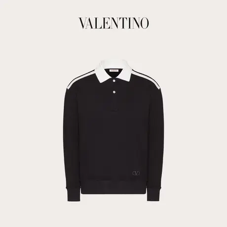 【季末优惠】华伦天奴VALENTINO男士 VLOGO SIGNATURE 长袖POLO衫商品大图