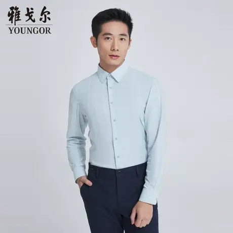 雅戈尔奥莱 商场同款男士长袖衬衫秋季新款官方商务长袖衬衫商品大图