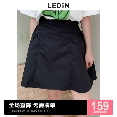 乐町不规则半身裙早秋新系带高腰半裙C5GEC3C01图片