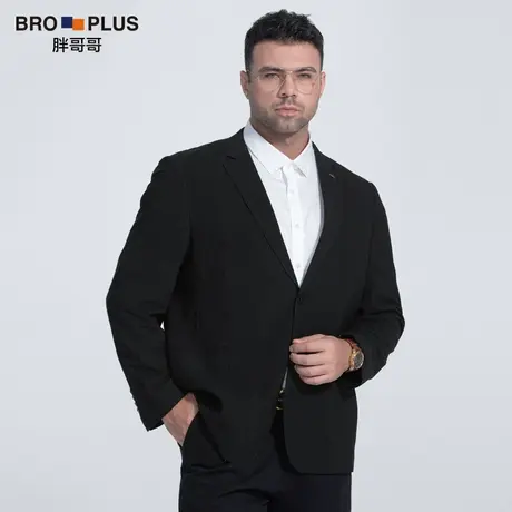 胖哥哥春季薄款大码西服男宽松商务男士西装简约高端轻奢胖子外套图片