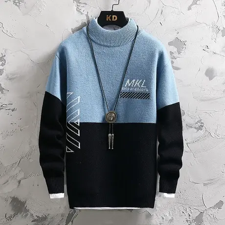 毛衣男秋冬装帅气12岁胖男孩13初中学生14针织衫15大童线衣打底衫商品大图